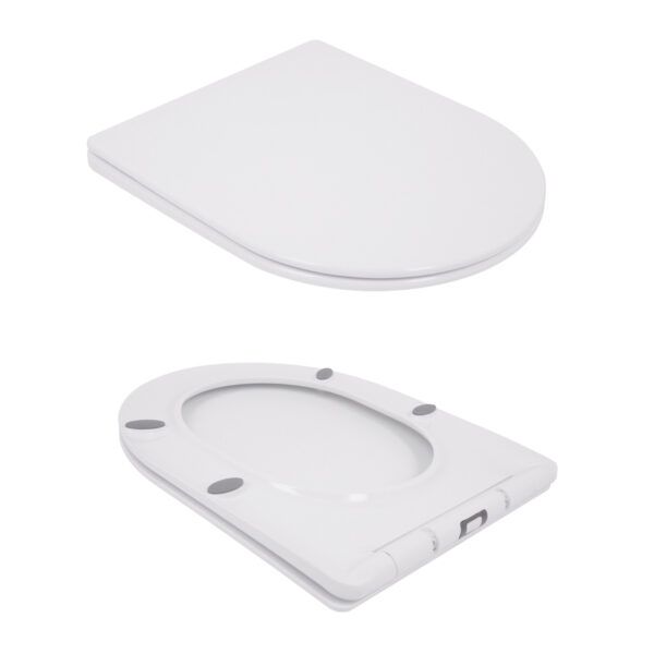 Унитаз напольный Qtap Jay Ultra Quiet с сиденьем Soft-close 640x360x835 мм QT07222175TW White Унітаз підлоговий Qtap Jay Ultra Quiet з сидінням Soft-close 640x360x835 мм QT07222175TW White