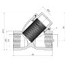 Фільтр грубої очистки Thermo Alliance Forte 3/4"ВВ нікель для води косий TAF124W20