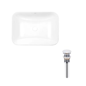 Комплект Qtap Scorpio: Раковина врізна прамокутна 615х390х150 мм White + Донний клапан PU02 Комплект Qtap Scorpio: Раковина врізна прамокутна 615х390х150 мм White + Донний клапан PU02