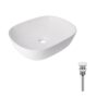 Комплект Qtap Aquarius: Раковина накладна прамокутна 470x380x120 мм White + Донний клапан PU02 Комплект Qtap Aquarius: Раковина накладна прамокутна 470x380x120 мм White + Донний клапан PU02