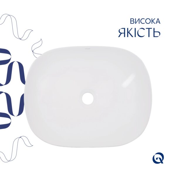 Комплект Qtap Aquarius: Раковина накладна прамокутна 470x380x120 мм White + Донний клапан PU02 Комплект Qtap Aquarius: Раковина накладна прамокутна 470x380x120 мм White + Донний клапан PU02