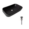 Комплект Qtap Scorpio: Раковина накладна прамокутна 550х390х120 мм Matt Black + Донний клапан PU03 Комплект Qtap Scorpio: Раковина накладна прамокутна 550х390х120 мм Matt Black + Донний клапан PU03