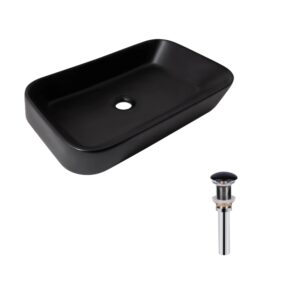 Комплект Qtap Scorpio: Раковина накладна прамокутна 550х390х120 мм Matt Black + Донний клапан PU03 Комплект Qtap Scorpio: Раковина накладна прамокутна 550х390х120 мм Matt Black + Донний клапан PU03