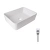 Комплект Qtap Tern: Раковина накладна прамокутна 480х370х135 мм White + Донний клапан PU02 Комплект Qtap Tern: Раковина накладна прамокутна 480х370х135 мм White + Донний клапан PU02