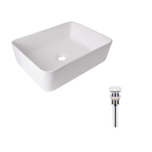 Комплект Qtap Tern: Раковина накладна прамокутна 480х370х135 мм White + Донний клапан PU02 Комплект Qtap Tern: Раковина накладна прамокутна 480х370х135 мм White + Донний клапан PU02