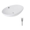 Комплект Qtap Dove: Раковина накладна овальна 635x420x150 мм White + Донний клапан PU02O Комплект Qtap Dove: Раковина накладна овальна 635x420x150 мм White + Донний клапан PU02O