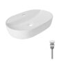 Комплект Qtap Scorpio: Раковина накладна овальна 600х400х120 мм White + Донний клапан PU02 Комплект Qtap Scorpio: Раковина накладна овальна 600х400х120 мм White + Донний клапан PU02