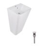 Комплект Qtap Tern: Раковина напольна моноблок 440х380х830 мм White + Донний клапан PU02O