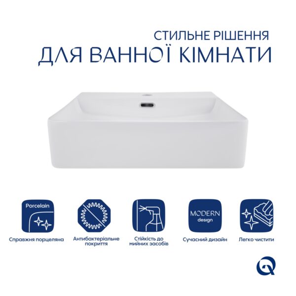 Комплект Qtap Nando LT: Раковина підвісна прамокутна 500х420х130 мм White + Донний клапан PU02O Комплект Qtap Nando LT: Раковина підвісна прамокутна 500х420х130 мм White + Донний клапан PU02O