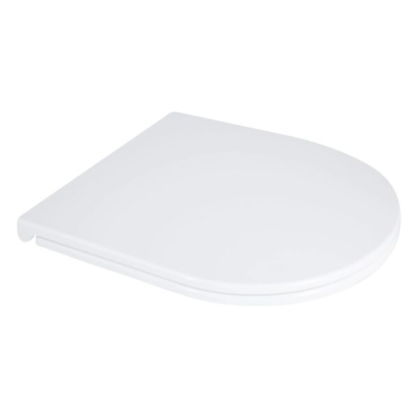 Сидіння для унітаза підлогового (Dove) 425×363×30 мм, White, з мікроліфтом, Slim Duroplast, Quick Release QT06228380BW3 Qtap