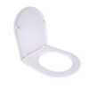 Сидіння для унітаза підлогового (Dove) 425×363×30 мм, White, з мікроліфтом, Slim Duroplast, Quick Release QT06228380BW3 Qtap