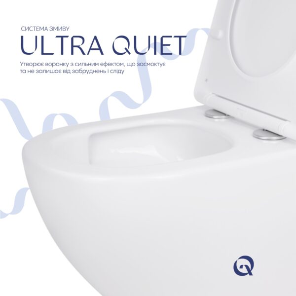 Унитаз подвесной Qtap Jay безободковый с седалием Soft-close QT07335175W Унітаз підвісний Qtap Jay безобідковий з сідінням Soft-close QT07335175W