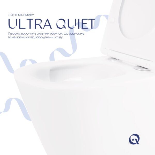 Унітаз підвісний Qtap Swan безобідковий з сідінням Soft-close QT16335180W Унітаз підвісний Qtap Swan безобідковий з сідінням Soft-close QT16335180W