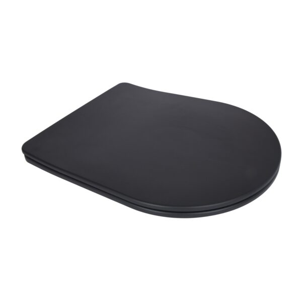 Сидіння для унітаза (Robin 660, Scorpio 520,660) 460x362x50 мм, Matt Black, з мікроліфтом, Slim Duroplast, Quick Release Сидіння для унітаза (Robin 660, Scorpio 520,660) 460x362x50 мм, Matt Black, з мікроліфтом, Slim Duroplast, Quick Release