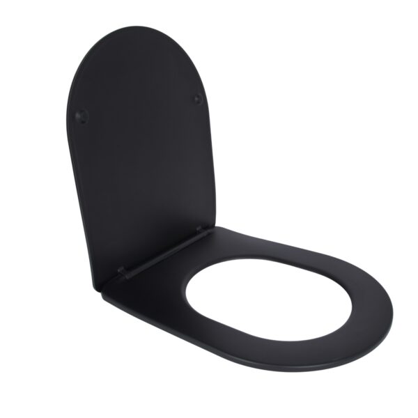 Сидіння для унітаза (Robin 660, Scorpio 520,660) 460x362x50 мм, Matt Black, з мікроліфтом, Slim Duroplast, Quick Release Сидіння для унітаза (Robin 660, Scorpio 520,660) 460x362x50 мм, Matt Black, з мікроліфтом, Slim Duroplast, Quick Release