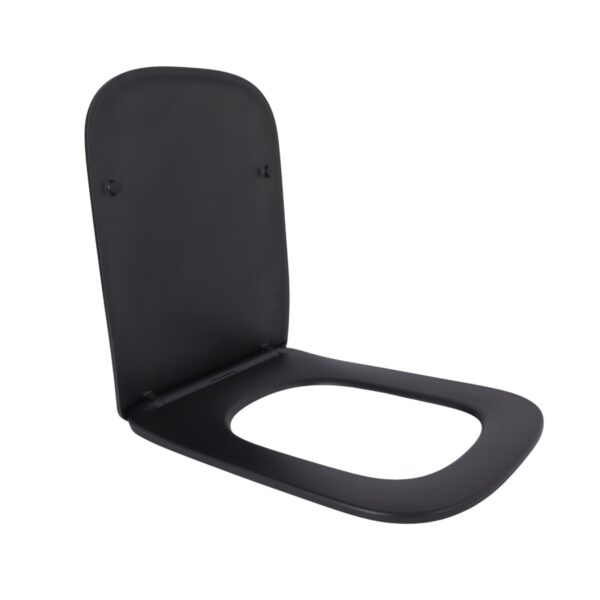 Сидіння для унітаза (Tern 490) 435x344x50 мм, Matt Black, з мікроліфтом, Slim Duroplast, Quick Release QTSC179MB47354 Qtap Сидіння для унітаза (Tern 490) 435x344x50 мм, Matt Black, з мікроліфтом, Slim Duroplast, Quick Release QTSC179MB47354 Qtap