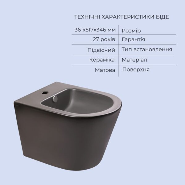 Комплект Qtap Scorpio Matt Black 2 в 1: унітаз підвісний Ultra Quiet QT14332380AMB + біде підвісне QT1455053FMB Комплект Qtap Scorpio Matt Black 2 в 1: унітаз підвісний Ultra Quiet QT14332380AMB + біде підвісне QT1455053FMB