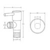 Кран угловой Thermo Alliance Standart (ручка палочка) с керам.буксой 1/2"Н х 3/4"Н SF343W1520 Кран кутовий Thermo Alliance Standart (ручка паличка) з керам.буксою 1/2"Н х 3/4"Н SF343W1520