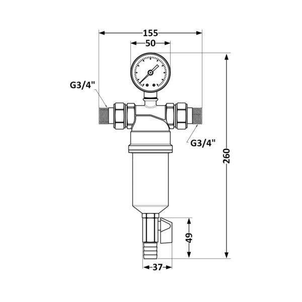 Фільтр самопромивний Thermo Alliance Standart 3/4" тонкого очищення, пластикова колба TAS128W20 Фільтр самопромивний Thermo Alliance Standart 3/4" тонкого очищення, пластикова колба TAS128W20