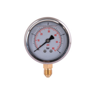 Манометр із гліцерином Thermo Alliancе Forte 4 бар, 1/4"З, нижнє підключення TAF170G4B