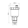 Воздухоотводитель Thermo Alliance Forte 1/2"З хром, автоматический TAF28115 Повітровідвідник Thermo Alliance Forte 1/2"З хром, автоматичний TAF28115