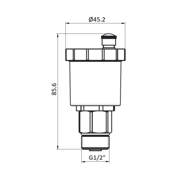 Воздухоотводитель Thermo Alliance Forte 1/2"З хром, автоматический TAF28115 Повітровідвідник Thermo Alliance Forte 1/2"З хром, автоматичний TAF28115