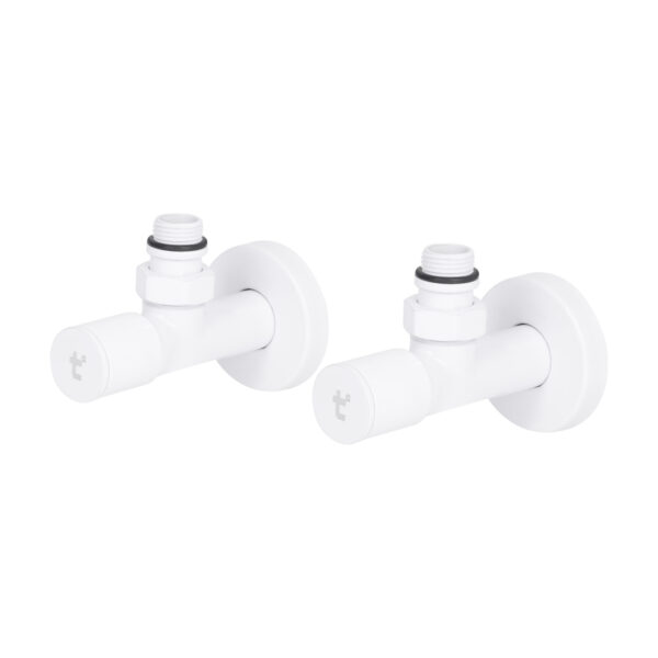 Комплект кранів Thermo Alliance Standart 1/2" З для рушникосушарки кутовий білий SF395W15W