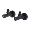 Комплект кранів Thermo Alliance Standart 1/2" З для рушникосушарки кутовий чорний SF395W15B