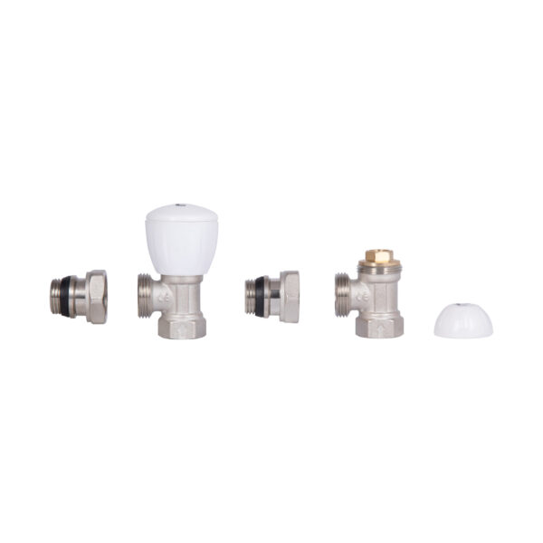 Комплект радіаторних кранів Thermo Alliance Standart 1/2" ВН кутовий TAS232W15 Комплект радіаторних кранів Thermo Alliance Standart 1/2" ВН кутовий TAS232W15