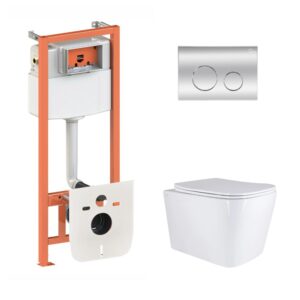 Готовое решение Qtap для ванной комнаты: подвесной унитаз Tern Ultra Quiet 525x345x360 + комплект инсталляции Nest 4 в 1 (кругла Готове рішення Qtap для ванної кімнати: підвісний унітаз Tern Ultra Quiet 525x345x360 + комплект інсталяції Nest 4 в 1 (кругла