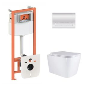 Готовое решение Qtap для ванной комнаты: подвесной унитаз Tern Ultra Quiet 525x345x360 + комплект инсталляции Nest 4 в 1 (линейная Готове рішення Qtap для ванної кімнати: підвісний унітаз Tern Ultra Quiet 525x345x360 + комплект інсталяції Nest 4 в 1 (лінійна