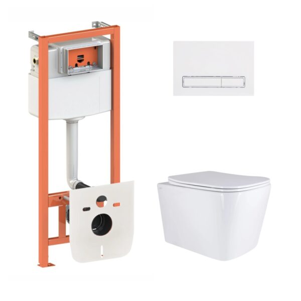 Готовое решение Qtap для ванной комнаты: подвесной унитаз Tern Ultra Quiet 525x345x360 + комплект инсталляции Nest 4 в 1 (линейная Готове рішення Qtap для ванної кімнати: підвісний унітаз Tern Ultra Quiet 525x345x360 + комплект інсталяції Nest 4 в 1 (лінійна