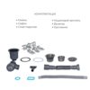 Комплект Lidz Handmade H7849R Мийка для кухні інтегрована крило зправа Brushed у комплекті з дозатором + Lidz K01G Корзина для Комплект Lidz Handmade H7849R Мийка для кухні інтегрована крило зправа Brushed у комплекті з дозатором + Lidz K01G Корзина для