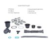 Комплект Lidz Handmade H6350BR Мойка для кухни интегрированная крыло справа BlackPVD в комплекте с дозатором + Lidz K01B Корзина для Комплект Lidz Handmade H6350BR Мийка для кухні інтегрована крило зправа BlackPVD у комплекті з дозатором + Lidz K01B Корзина для