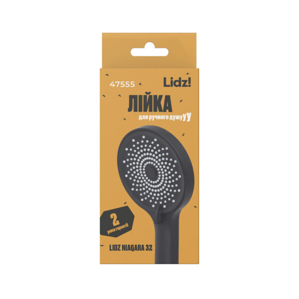 Лейка для ручного душа Lidz Niagara 32 120 мм округлая LDNIA32BLM47555 Matt Black Лійка для ручного душу Lidz Niagara 32 120 мм округла LDNIA32BLM47555 Matt Black