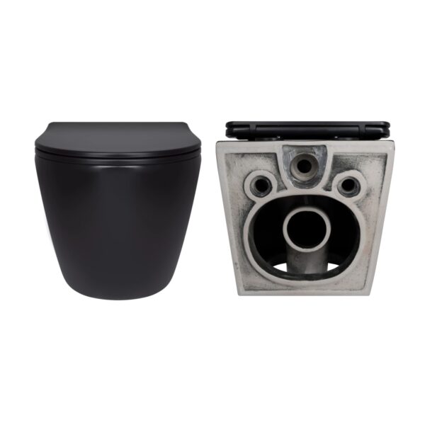 Комплект Qtap Robin Matt Black 2 в 1: унітаз підвісний Ultra Quiet QT13332381АSMB + біде підвісне QT1355046FMB Комплект Qtap Robin Matt Black 2 в 1: унітаз підвісний Ultra Quiet QT13332381АSMB + біде підвісне QT1355046FMB