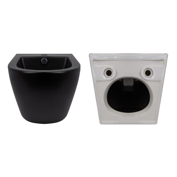 Комплект Qtap Robin Matt Black 2 в 1: унітаз підвісний Ultra Quiet QT13332381АSMB + біде підвісне QT1355046FMB Комплект Qtap Robin Matt Black 2 в 1: унітаз підвісний Ultra Quiet QT13332381АSMB + біде підвісне QT1355046FMB