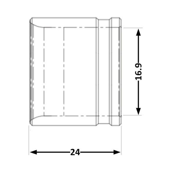 Гільза натяжна Icma №1031 d16x2,2 851031BO08 Гільза натяжна Icma №1031 d16x2,2 851031BO08