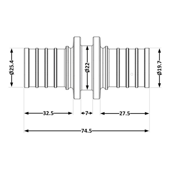 Перехідник під натяжну гільзу Icma №1032 d25х3,5-32х4,4 851032GYGX05 Перехідник під натяжну гільзу Icma №1032 d25х3,5-32х4,4 851032GYGX05