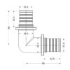 Кут натяжний Icma №1035 d32х4,4 851035GY05 Кут натяжний Icma №1035 d32х4,4 851035GY05