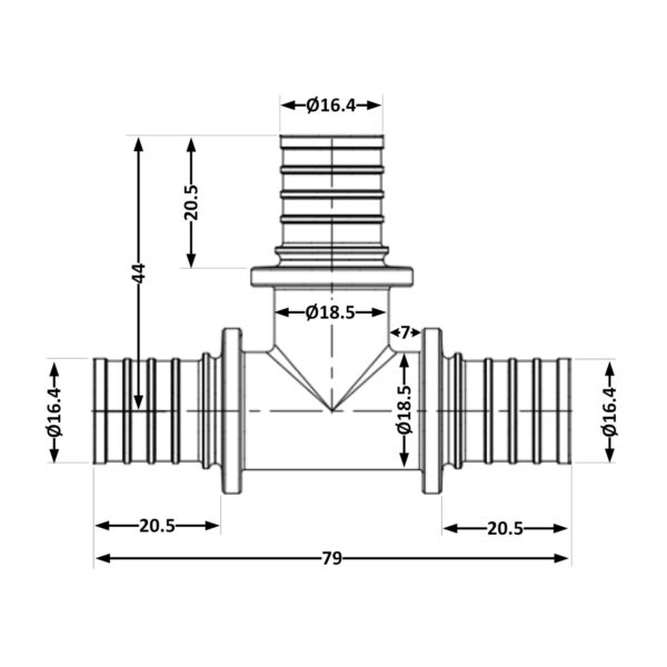 Трійник натяжний Icma №1038 Трійник натяжний Icma №1038