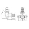 Кут натяжний Icma №1040 d20х2,8-1/2"В настінний 851040ADGW05 Кут натяжний Icma №1040 d20х2,8-1/2"В настінний 851040ADGW05