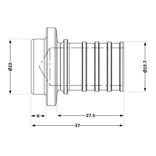 Заглушка натяжна Icma №1042 d25х3,5 851042GX05 Заглушка натяжна Icma №1042 d25х3,5 851042GX05