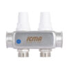 Колектор Icma № К073 з витратомірами (нерж.) 1" х 3/4" на 2 виходи Колектор Icma № К073 з витратомірами (нерж.) 1" х 3/4" на 2 виходи