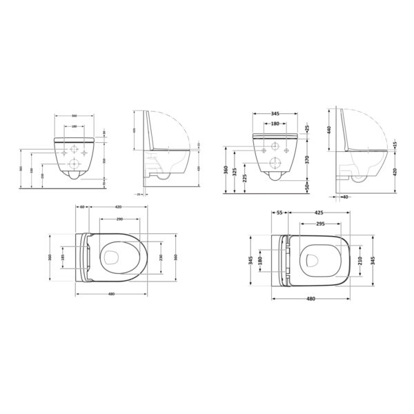 Акційний набір: Унітаз підвісний Jay Ultra Quiet QT07335177W 485х360х320 + Tern Ultra Quiet QT17332303ASW 490x365x325 Акційний набір: Унітаз підвісний Jay Ultra Quiet QT07335177W 485х360х320 + Tern Ultra Quiet QT17332303ASW 490x365x325