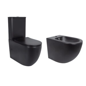 Акційний набір: Унітаз напольний Robin Ultra Quiet QT13226083AMB 660x360x855 Black + Біде напольне Robin QT13442141CMB 565x360x405 Акційний набір: Унітаз напольний Robin Ultra Quiet QT13226083AMB 660x360x855 Black + Біде напольне Robin QT13442141CMB 565x360x405