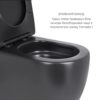 Акційний набір: Унітаз напольний Robin Ultra Quiet QT13226083AMB 660x360x855 Black + Біде напольне Robin QT13442141CMB 565x360x405