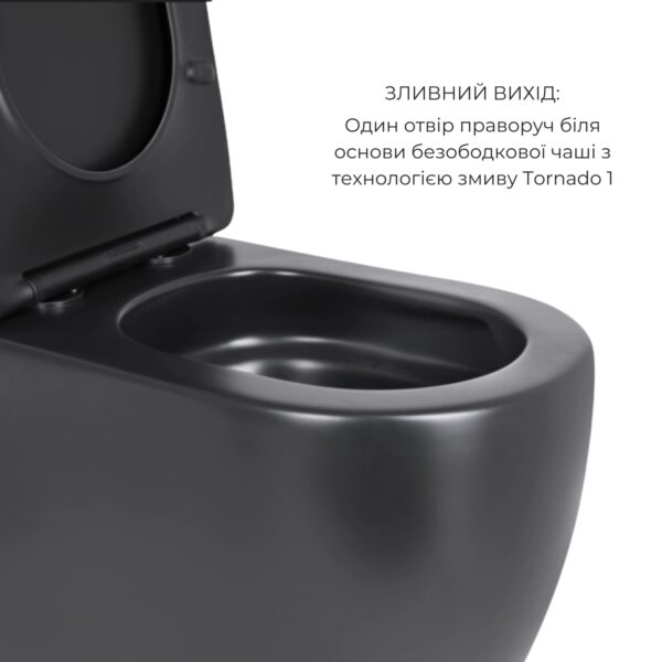 Акційний набір: Унітаз напольний Robin Ultra Quiet QT13226083AMB 660x360x855 Black + Біде напольне Robin QT13442141CMB 565x360x405