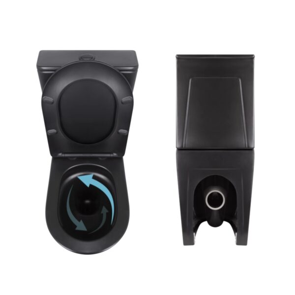Акційний набір: Унітаз напольний Robin Ultra Quiet QT13226083AMB 660x360x855 Black + Біде напольне Robin QT13442141CMB 565x360x405