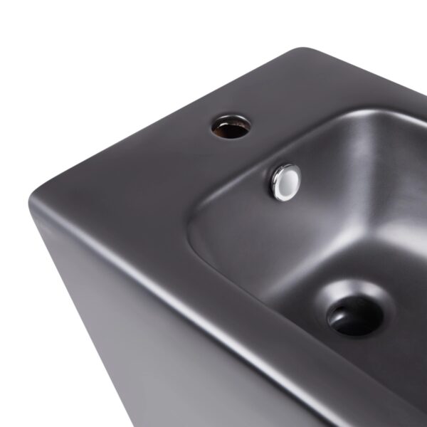 Акційний набір: Унітаз напольний Robin Ultra Quiet QT13226083AMB 660x360x855 Black + Біде напольне Robin QT13442141CMB 565x360x405